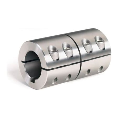 Climax Metal Metric One-Piece Standard Clamping Couplings w/Keyway, 30mm, Stainless Steel MISCC-30-30-SKW